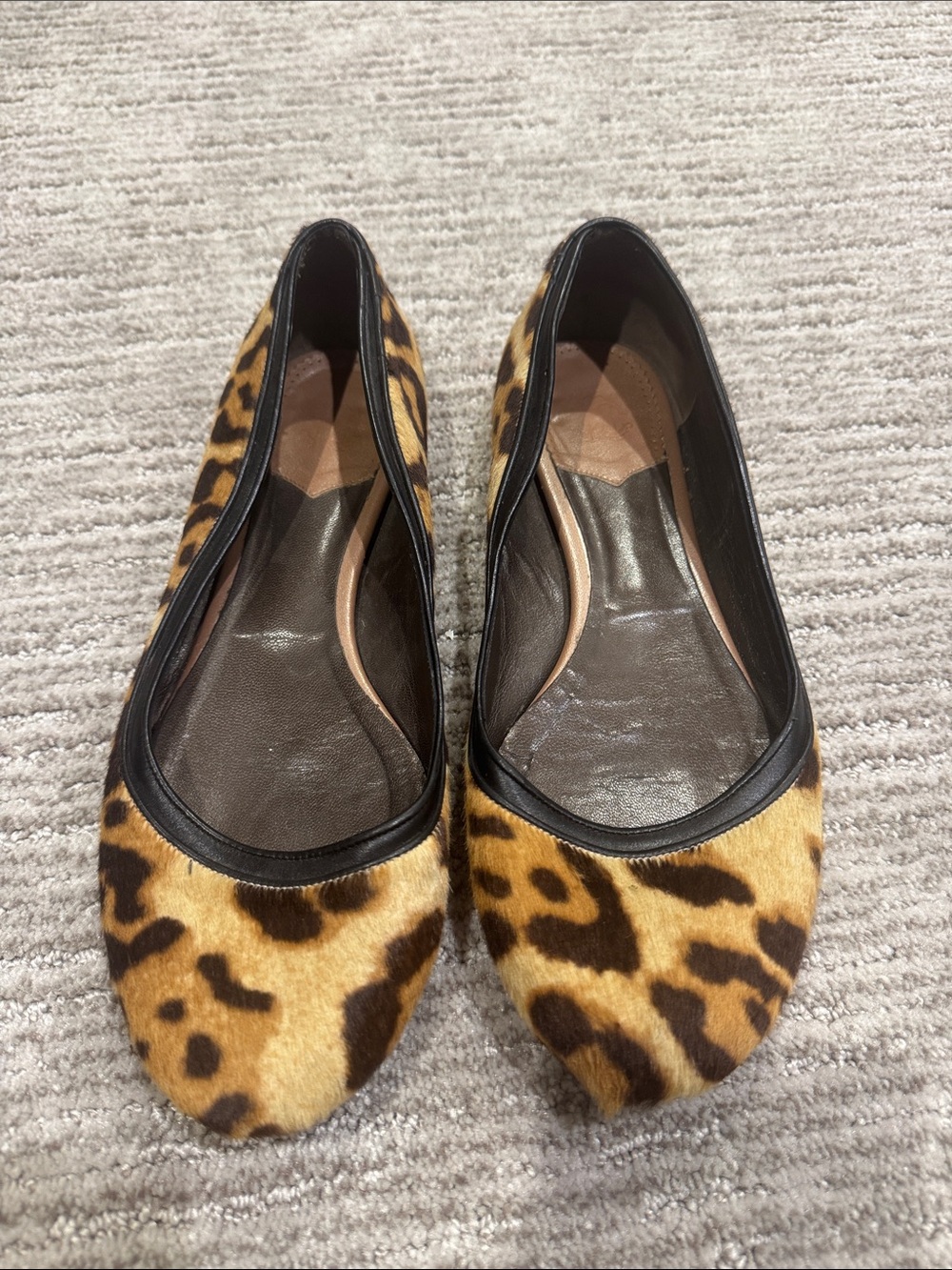 Roberto Cavalli Leopard Print Ballet Flats – EU 41